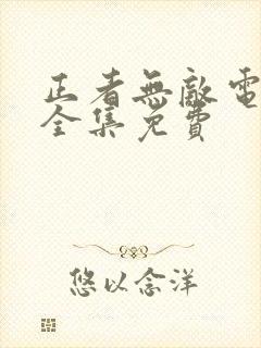 正者无敌电视剧全集免费