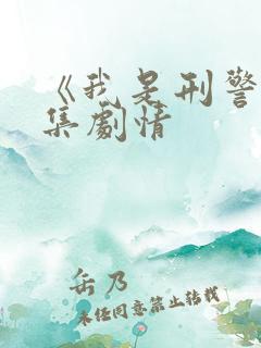 《我是刑警》分集剧情