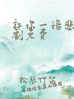 许你一场悲欢短剧免费