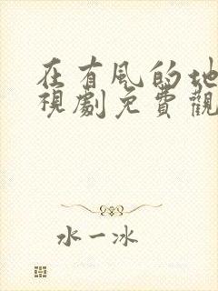 在有风的地方电视剧免费观看完整版