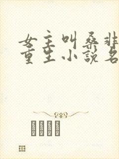 女主叫桑非榆的重生小说名字