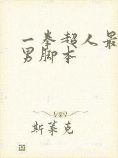 一拳超人最强之男脚本
