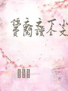 锦衣之下小说免费阅读全文无删减