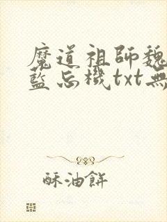 魔道祖师魏无羡蓝忘机txt无删减