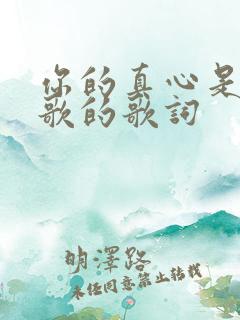 你的真心是哪首歌的歌词