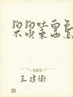 狗狗吐白色泡沫不吃东西怎么回事