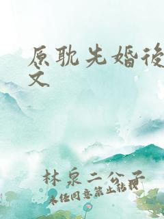 原耽先婚后爱甜文