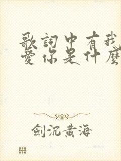 歌词中有我真的爱你是什么歌