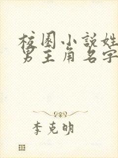 校园小说姓许的男主角名字