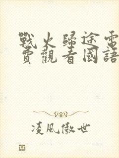 战火归途电影免费观看国语高清