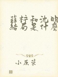 薛柠和沈明晏大结局是什么