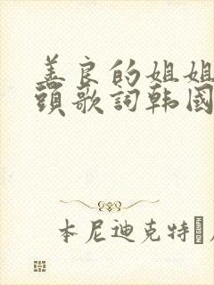 善良的姐姐中字头歌词韩国电影