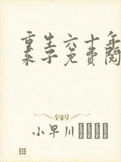 重生六十年代老来子免费阅读