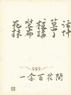 死装校草活该被抹布讲了什么