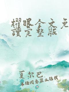 耀眼全文免费阅读完整版