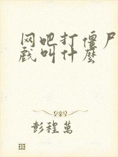 网吧打僵尸的游戏叫什么