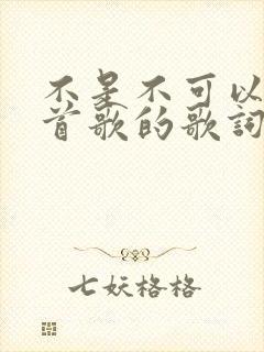 不是不可以是哪首歌的歌词