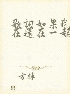 歌词如果我们现在还在一起会怎样