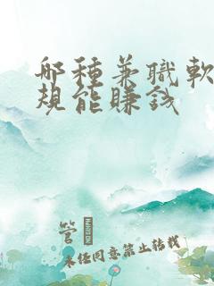 哪种兼职软件正规能赚钱