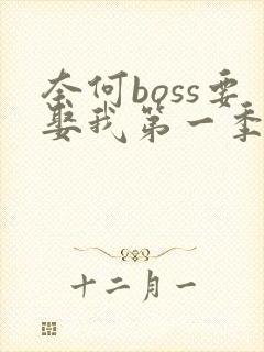 奈何boss要娶我第一季全集免费观看