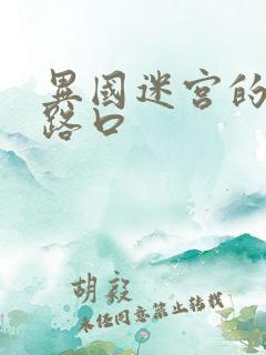 异国迷宫的十字路口