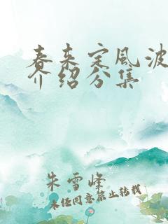 春来定风波剧情介绍分集