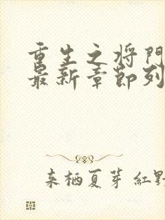 重生之将门毒后最新章节列表列表