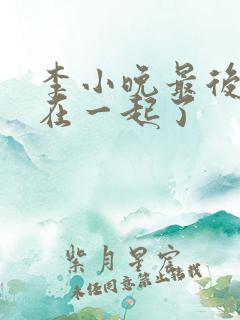 李小晚最后和谁在一起了