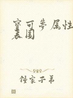 宝可梦属性克制表图