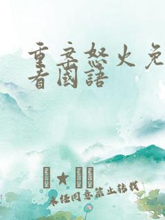 重案怒火免费观看国语