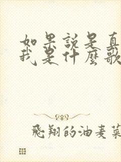 如果说是真的爱我是什么歌