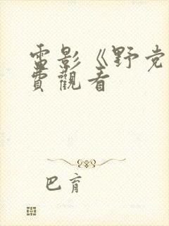 电影《野党》免费观看