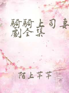 骑骑上司妻电视剧全集