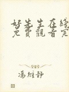 好先生在线观看免费观看完整版电视剧