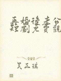 再婚后老公和我短剧免费观看