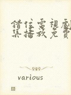 错位电视剧40集播放免费观看