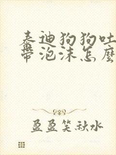 泰迪狗狗吐黄水带泡沫怎么办