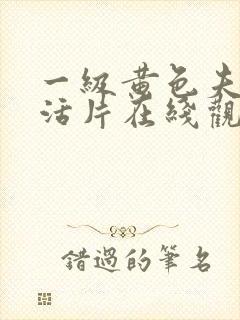 一级黄色夫妻生活片在线观看