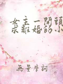 女主一开头就要求离婚的小说