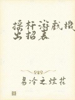 摇杆游戏机拳皇出招表