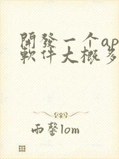 开发一个app软件大概多少钱