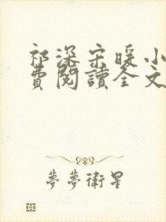 祁深宋暖小说免费阅读全文