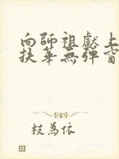 向师祖献上咸鱼扶华无弹窗