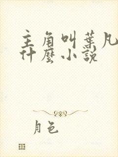 主角叫叶凡的是什么小说