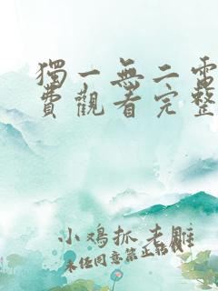 独一无二电影免费观看完整版高清