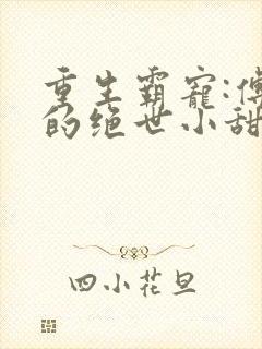 重生霸宠:傅少的绝世小甜妻小说