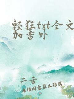 轻狂txt全文加番外