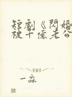 短剧《闪婚后,被千亿老公宠上天》