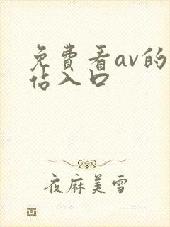 免费看av的网站入口