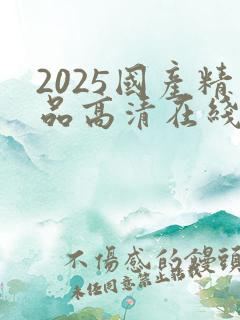2025国产精品高清在线